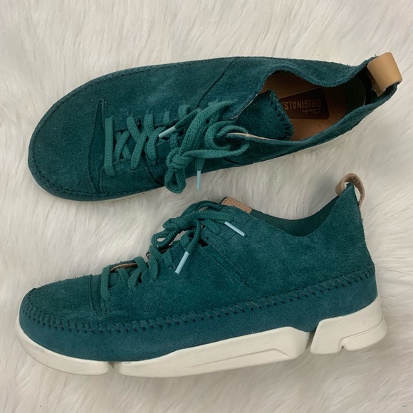 Clarks Other - Clarks Trigenic Flex Teal Suede NEW